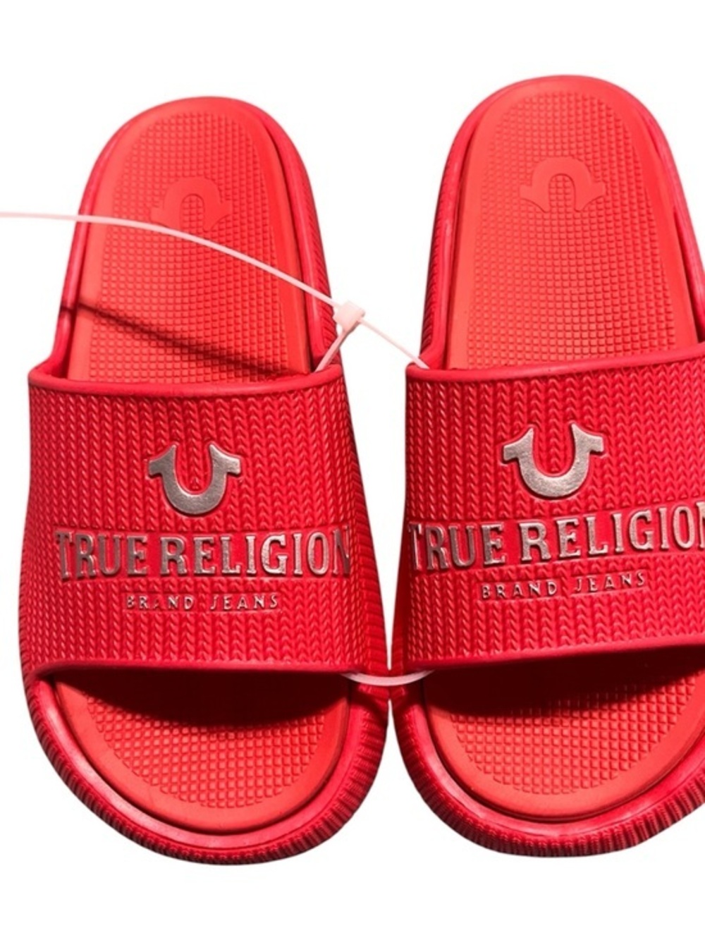 True Religion Kids Red Logo Slide Sandals